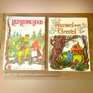 Derrydale Classic Fairy Tale Books LOT 2 HANSEL GRETEL 1977 Red Riding Hood 1980